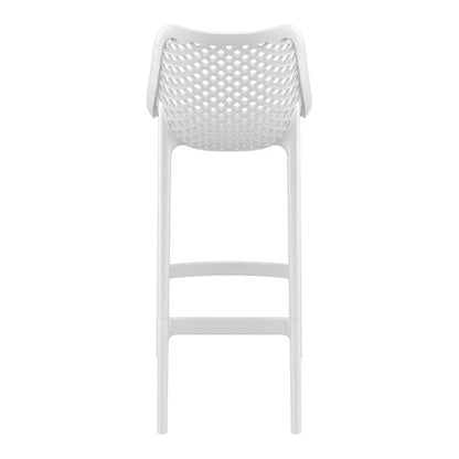 Home Square Polypropylene Patio Bar Stool in Taupe - Set of 2