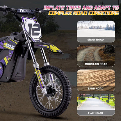 MotoTec 36v 1000w (HP112E) Electric Dirt Bike Blue