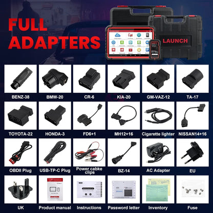 LAUNCH X431 PRO3S+ Car Diagnostic Scan Tool with Online Coding, 36+ Services, VAG Guide, AutoAuth for FCA SGW,CAN FD Connector, 2 Years Free Update