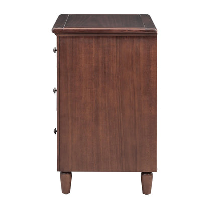 White Nightstand for Bedroom, Atumon Nightstand with 3 Drawers, Wood Bedside Table, Modern Nightstand Furniture for Bedroom, 28"L x 16.9"W x 28"H