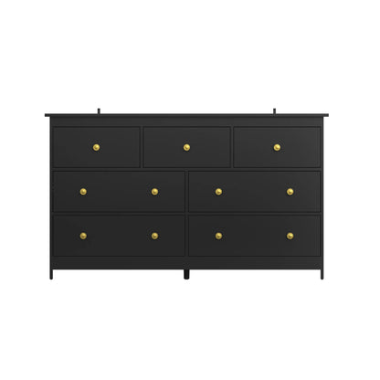 YouTrend 7 Drawer Dresser,White Dresser for Bedroom Drawer Organizer Storage Drawers,Wood Adult Storage Cabinet Living Room Hallway