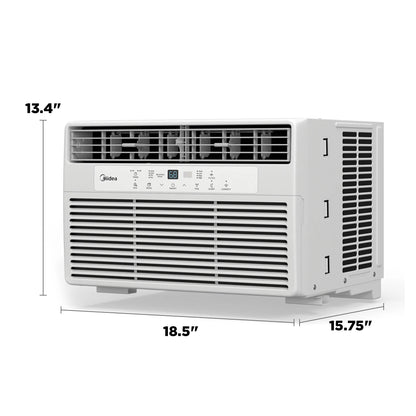 Midea 8,000 BTU 115V Smart Window Air Conditioner with Comfort Sense Remote, up to 350 Sq. ft., White, MAW08S1DWWT, New