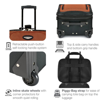 Travel Select Amsterdam Expandable Rolling Upright Luggage, Burgundy, 29" Checked Large