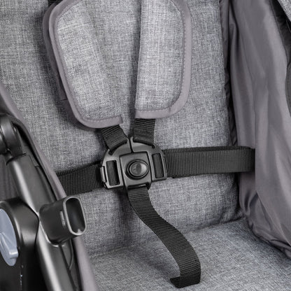 Evenflo Omni Plus Modular Travel System with LiteMax Sport Infant Car Seat, Mylar Gray, Unisex