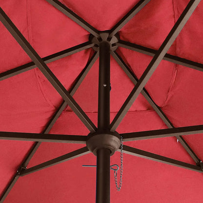 EliteShade Sunumbrella 6x6Ft Square Market Umbrella with Ventilation