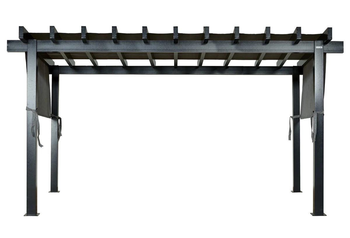 Sojag Outdoor 10' x 10' Yamba Pergola Square Shaped Gazebo, Dark Grey