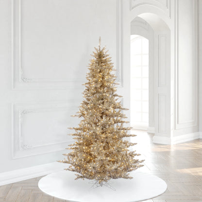 Vickerman 4.5' Champagne Fir Artificial Christmas Tree, Warm White Dura-lit LED Lights