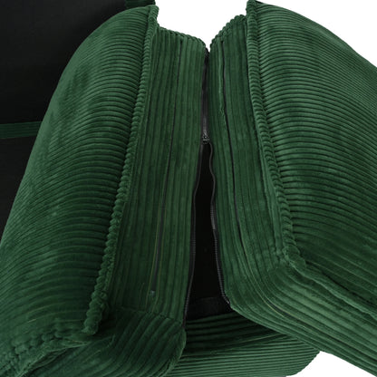 NYBOPAVIS 85.4" Corduroy Sofa, Oversized Loveseat Sofa Couch for Living Room Green