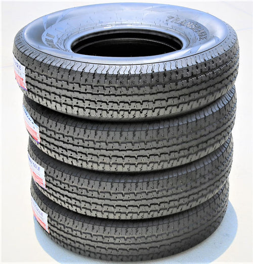 Set of 4 Transeagle ST Radial II Steel Belted ST225/75R15 225/75R15 117/112L E 10 Ply Trailer Tires