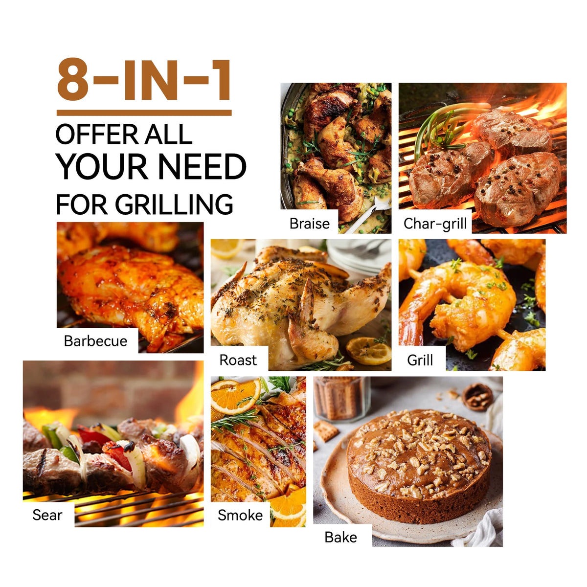 Z GRILLS Grill Elite ZPG-550B4 549 sq.in Wood Pellet Grill & Smoker, Latest PID 3.0 Controller, 2 Meat Probes, Auto Temperature Control, 8 in 1 BBQ- Bronze