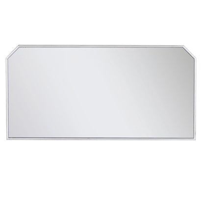 Powell Deville 2-Door Single Drawer Indoor Console Table with Shelves, Mirrored Surfaces and Luxe Silver Wood