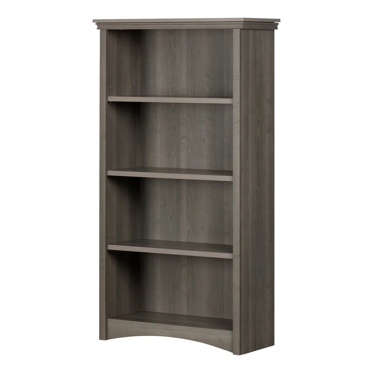 Gascony 4-Shelf Bookcase-Rubbed Black-South Shore