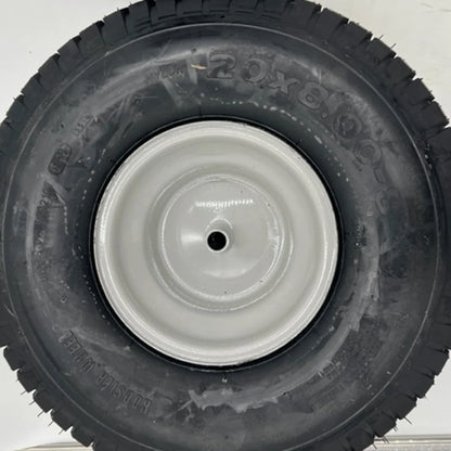 20x8.00-8 Gray Lawn Mower Wheel - Set of 2 - 3/4 Inch Axle, 2.90 Inch Hub