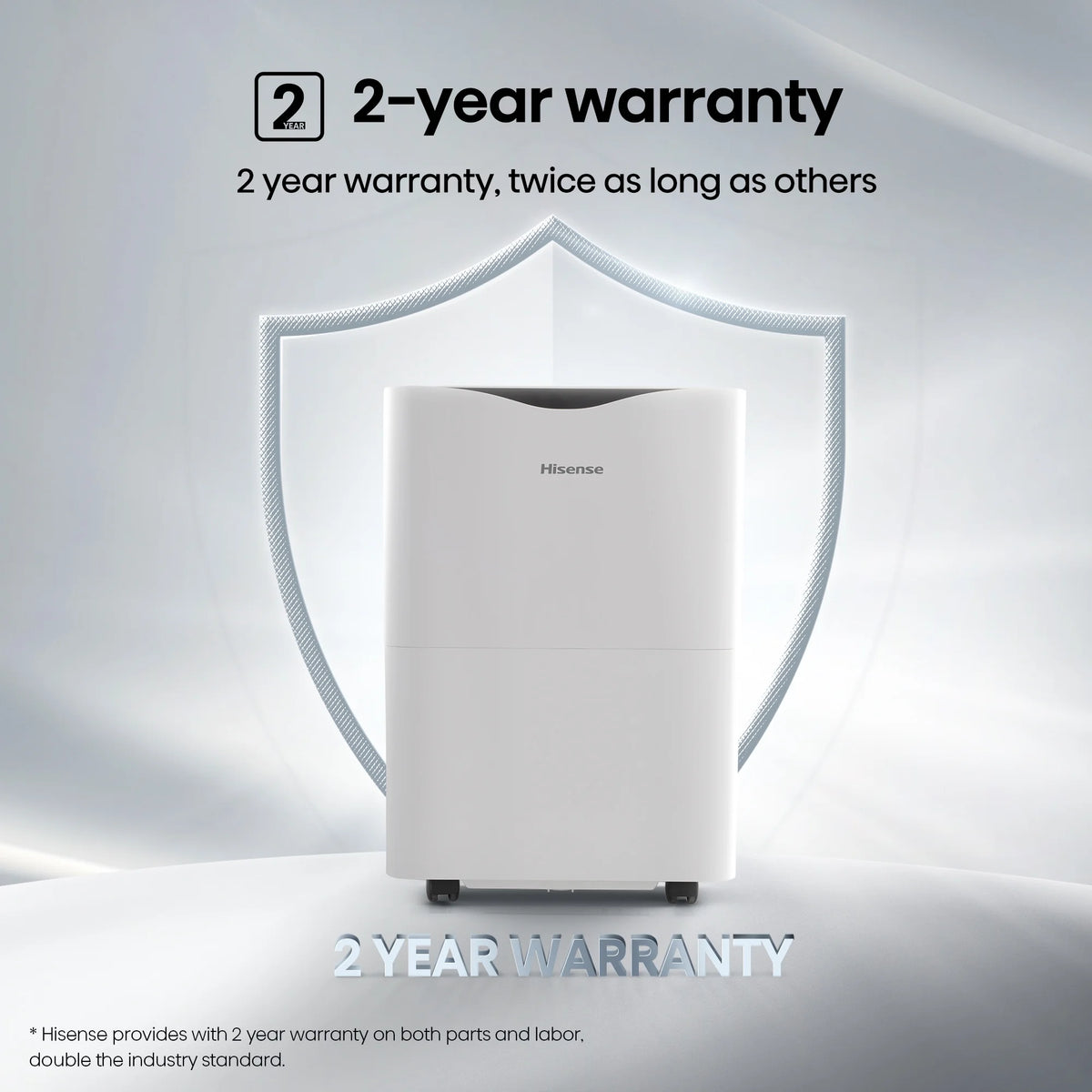 Hisense 35 Pint Dehumidifier 3,000 Sq. Ft for Multi-Scenario Use, Energy Star Certified, Easy Carry Handle, Low Noise Operation, Hassle-Free Water Removal, White (WHD3525)