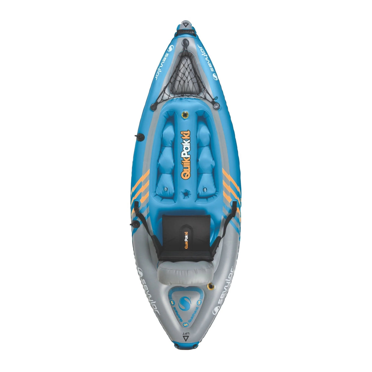Sevylor K1 QuikPak 21 Gauge PVC Inflatable Coverless Sit-On-Top 1 Person Kayak