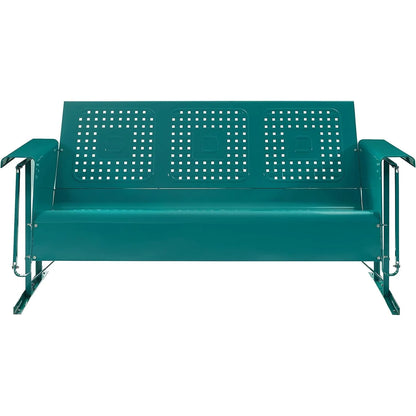 BATES METAL SOFA GLIDER IN TURQUOISE