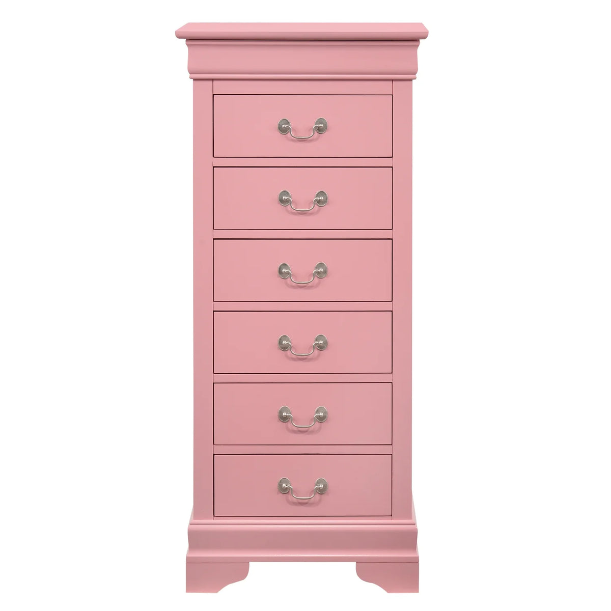 Glory Furniture Louis Phillipe 7 Drawer Lingerie Chest in Cherry