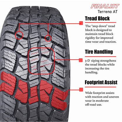 Finalist Terreno A/T 265/70R17 115T SUV All Season All Terrain Tire 265/70/17 (Tire Only)