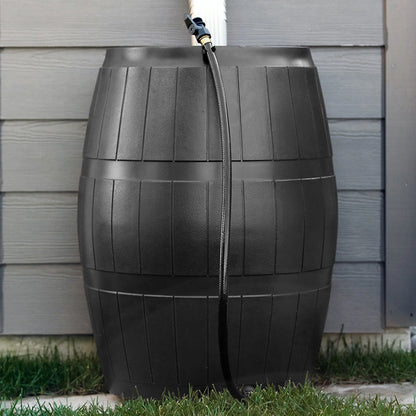FCMP Outdoor RC4000 Raincatcher 50 Gallon Rain Catcher Barrel, Brown