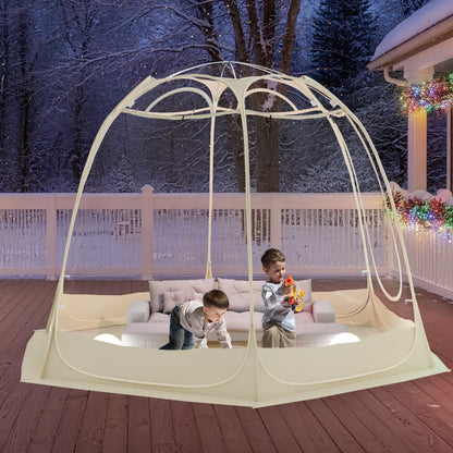 TABU Pop Up Bubble Tent, Sports Tent for 6-7 People, Portable Weatherproof Clear Tent, 10 x 10 ft