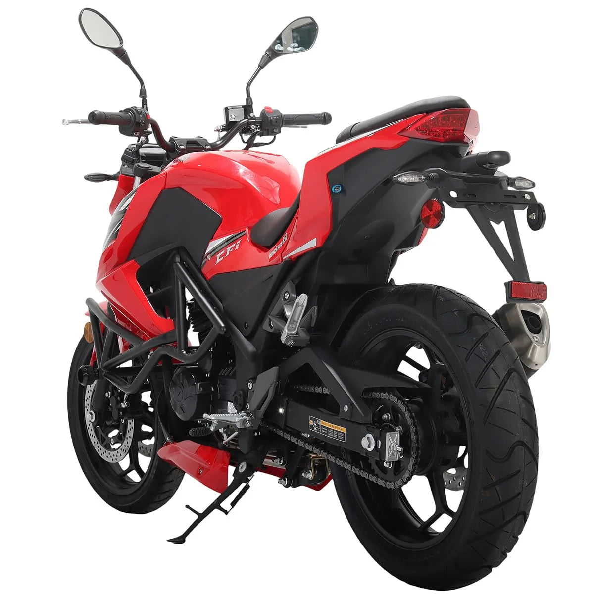 X-Pro Hurricane 250 Electronic Fuel Injection Gas Motorcycle with 6-Speed Manual Transmission, Electric Start! 17" Wheels! Assembled In Crate!