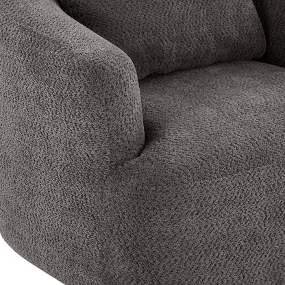 Harper & Bright Designs 360�� Swivel Accent Chair, Barrel Chair Swivel Upholstered Sofa Chair with Cushion for Living Room Office, Beige