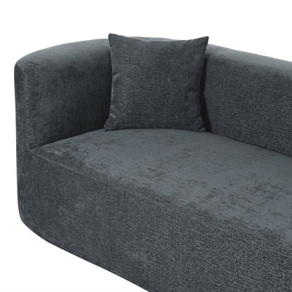 Harper & Bright Designs Modern Curved Floor Sofa Set, Modular Sectional Sponge Couch for Living Room, 2 PC Free Combination No Assembly Foam-Filled Sofa, Beige