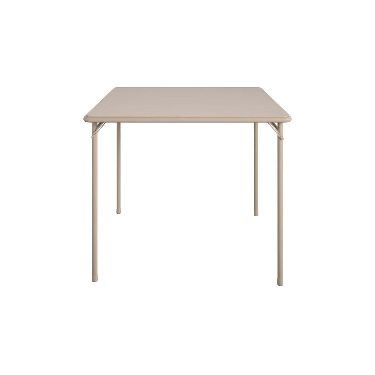 COSCO 5-Piece Folding Dining Set with Card Table and 4 Fabric Padded Chairs, Tan