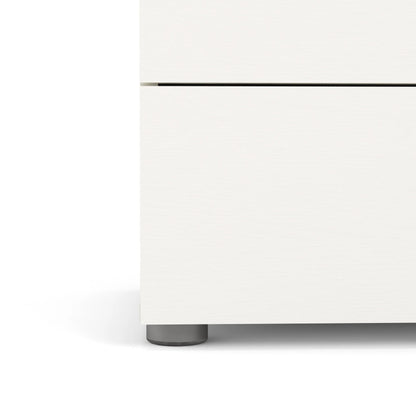 Tvilum Loft 8 Drawer Double Dresser, White Woodgrain