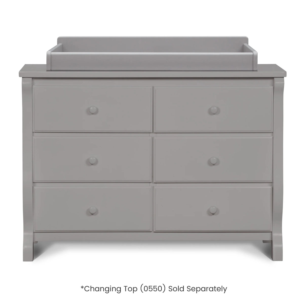 Delta Children Universal 6 Drawer Dresser with Interlocking Drawers - Greenguard Gold Certified, Grey