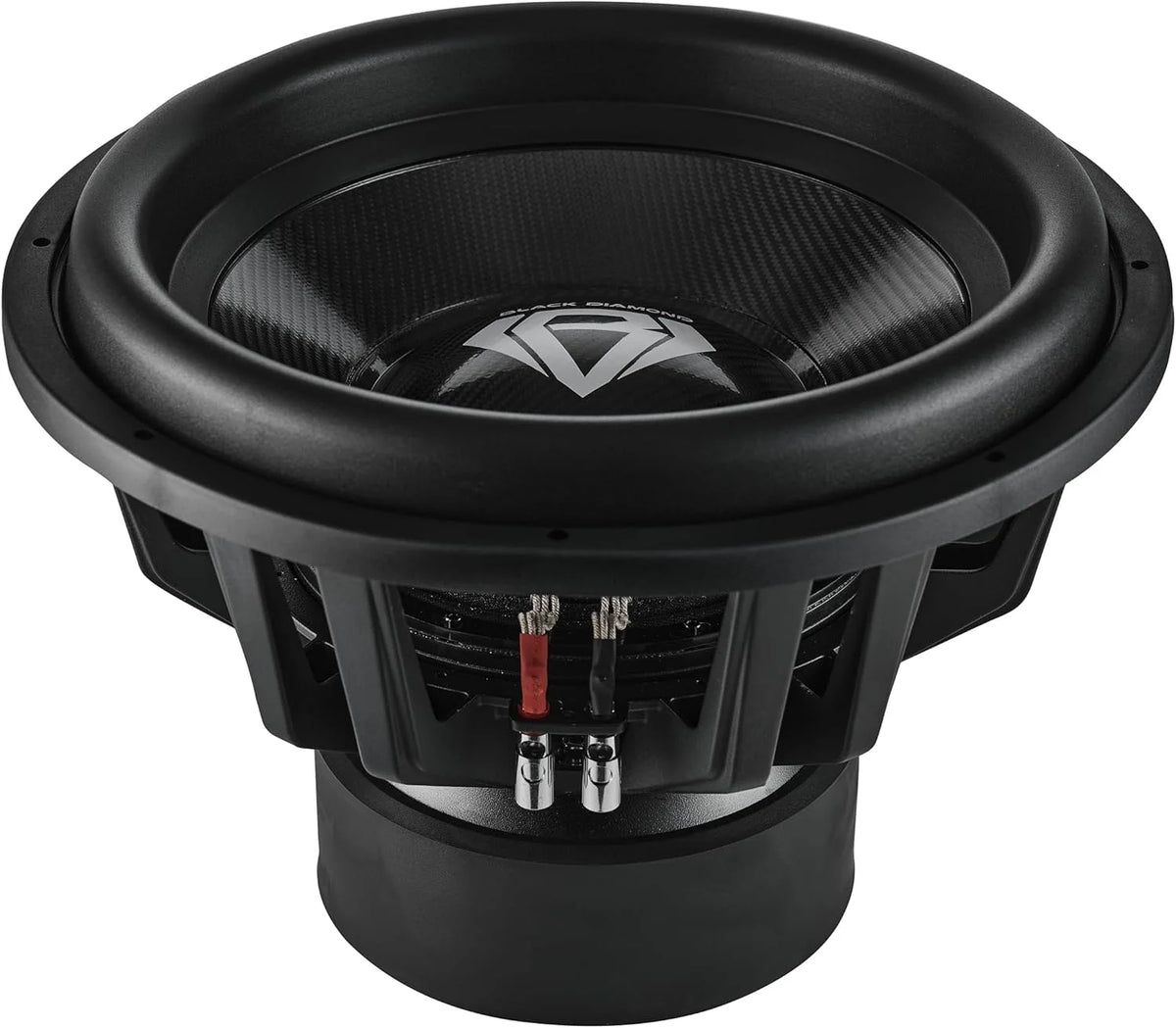 Black Diamond DIA-CARBON15.1D 15" High Excursion Carbon Fiber Subwoofer 3500W RMS - 7000W MAX | 2-Ohm DVC - Competition-Grade Pro Audio Subwoofer for Extreme Bass