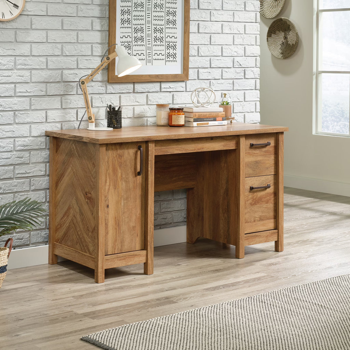 Sauder Cannery Bridge Computer Desk, Sindoori Mango Finish