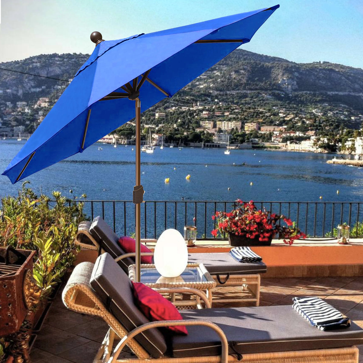 EliteShade 9Ft Market Umbrella Patio Outdoor Table Umbrella��Teal��