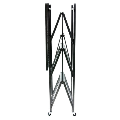 Origami 2-Pack R5 Series Heavy-Duty 4-Tier Foldable Steel Shelf, Pewter