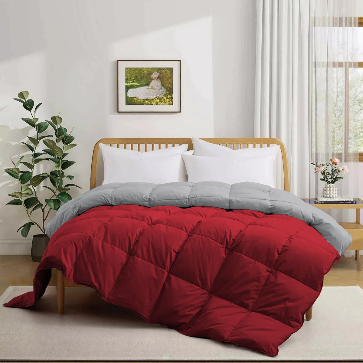Bedding Comforter Cal King Size, Duvet Insert, Quilted Comforter with Corner Tabs, All Season Lightweight Quilt, Down Alternative Hotel Comforter Cal King Size 96X102 Baby Pink