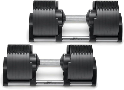 SMRTFT NUOBELL - All-in-One, Durable, Adjustable Dumbbells, Black, 5-80 lb