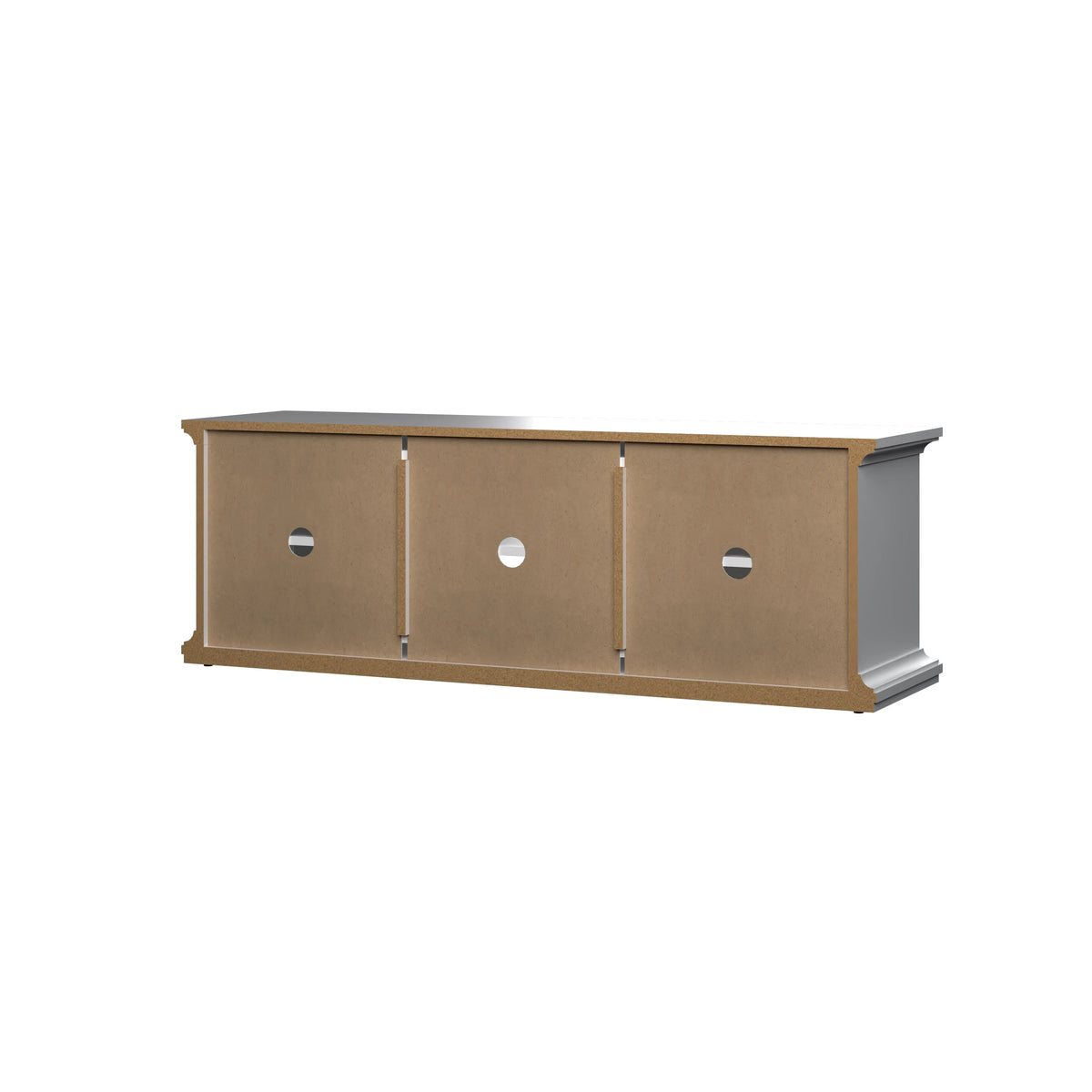 Tvilum Maison Park 2 Sliding Door TV Stand with 6 Shelves, White