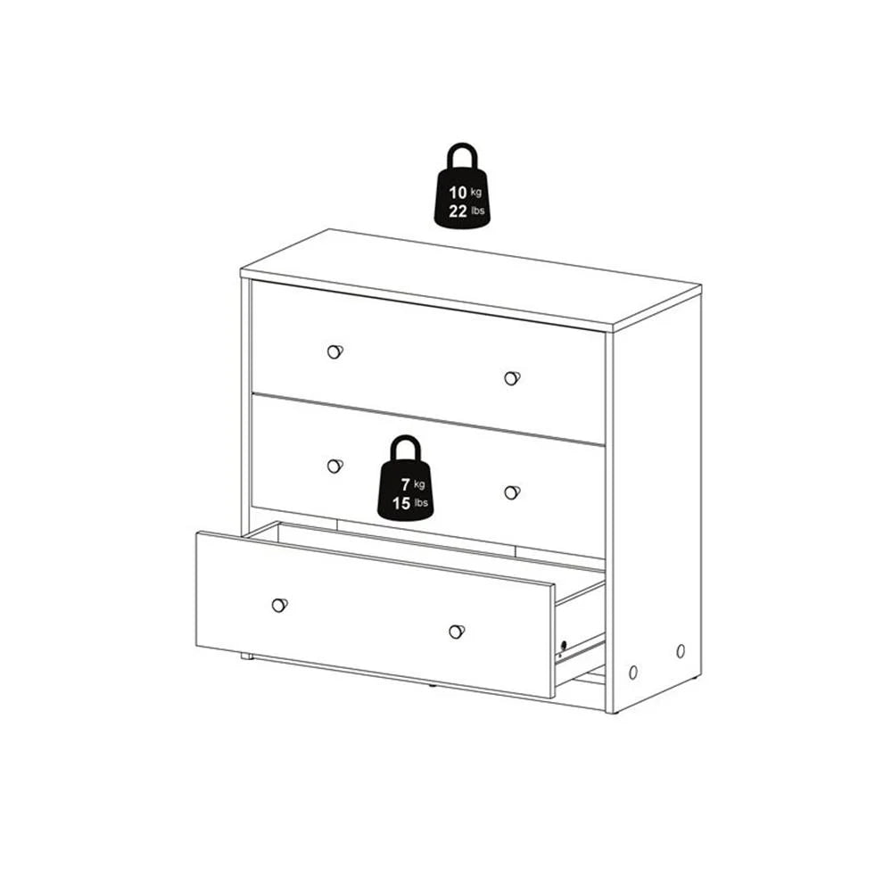 Home Square 4 Piece Bedroom Set With Dresser, Chest and 2 Nightstands in White