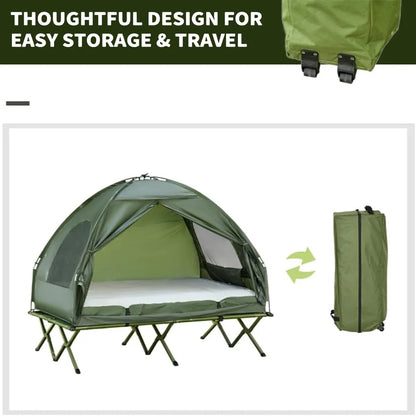 MIDODO 2 Person Instant Cabin Tent, Camping Tent Setup in 60 Seconds with Rainfly & Windproof Tent with Carry Bag for Family Camping & Hiking