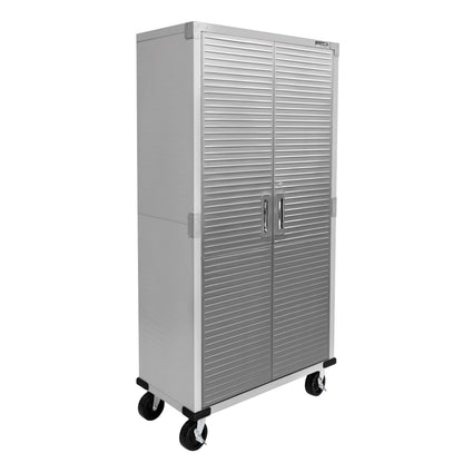 Seville Classics UltraHD Steel Body Lockable Storage Filing Cabinet Organizer Locker Shelving Unit 36" W x 18" D x 72" H, Granite