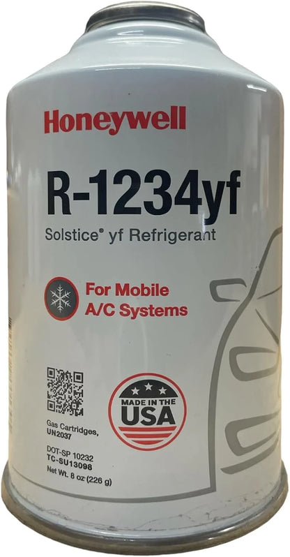 Honeywell R1234yf Solstice HFO Refrigerant MVAC 4 Cans HD Brass Can Tap Gauge Top Off Kit