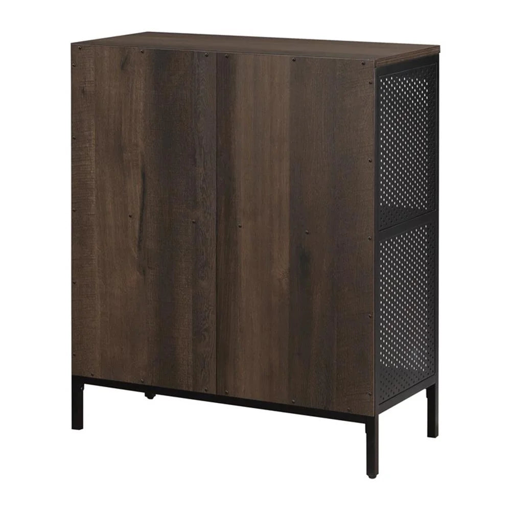 OSP Home Furnishings Ace 4 Cube Storage/Bookcase Engineered Wood in River Oak Finish