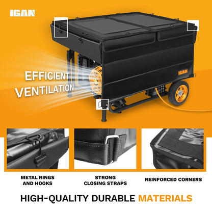 IGAN Generator Tent Waterproof Portable Cover for 3500�C12000 Watt 9,2 lb. Black