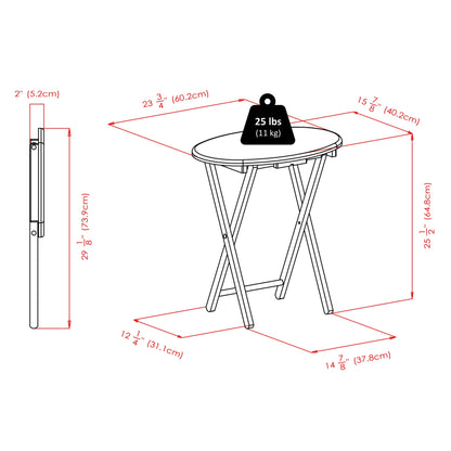 Winsome Nathan 5-Piece Snack Table Set, Oval Tops, Cappuccino Finish