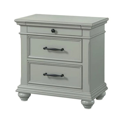 Picket House Furnishings Brooks Queen Platform Storage 6PC Bedroom Set in Grey