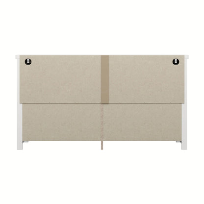 Living Essentials by Hillsdale Harmony Wood 6 Drawer Dresser, Matte White