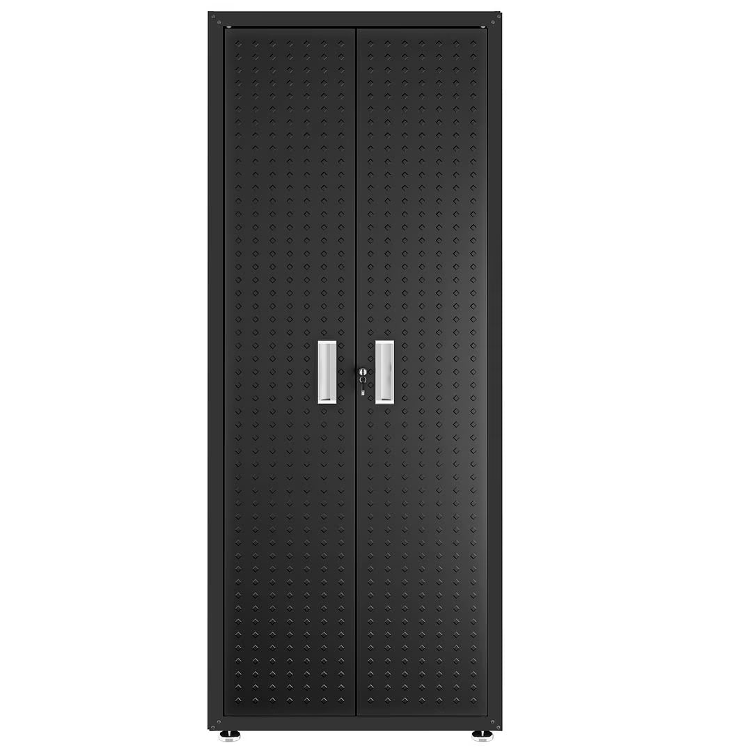Fortress Textured Metal 75.4" Garage Cabinet with 4 Adjustable Shelves y