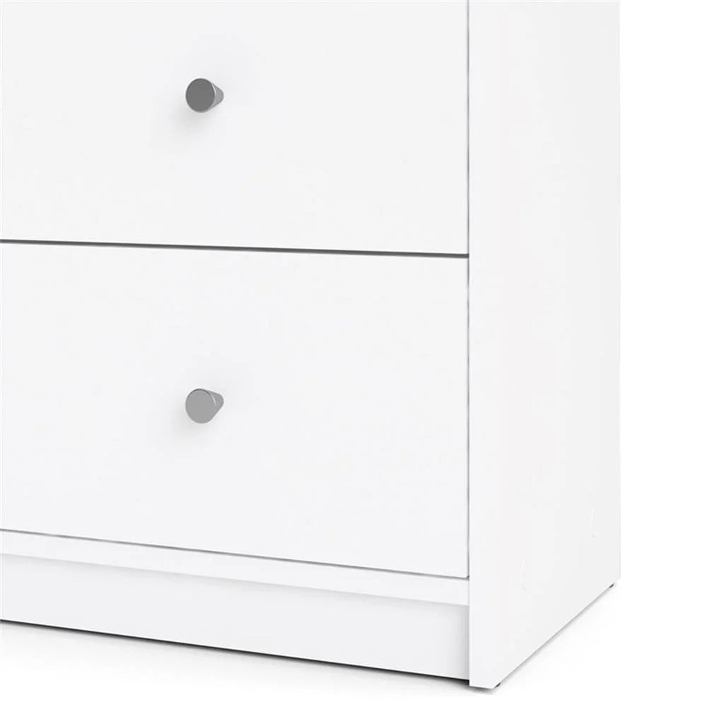 Home Square 4 Piece Bedroom Set With Dresser, Chest and 2 Nightstands in White