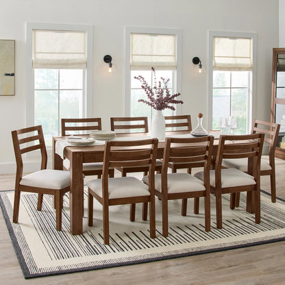 Better Homes & Gardens Ezra Dining Room Chair 2 Pack, Walnut and Cream Fabric Color