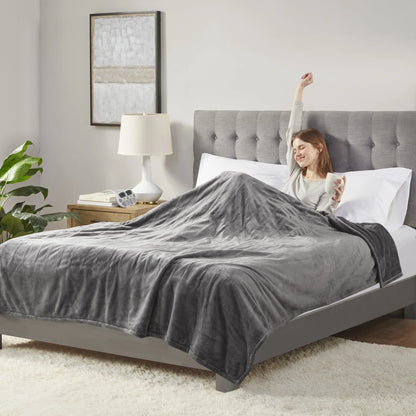 Serta Gray Polyester  Electric Blanket, Queen